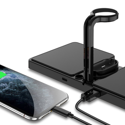 6in1 Multi Function Pen Holder Wireless Charger Fast Charging For Apple